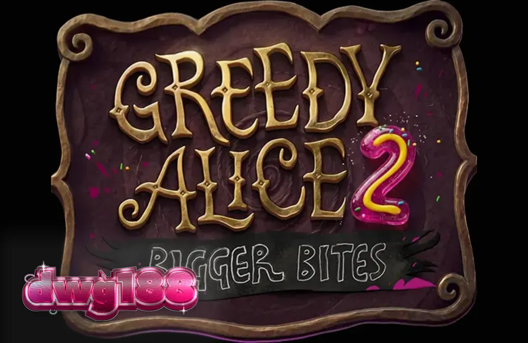 Tampilan visual slot Greedy Alice 2: Bigger Bites dengan nuansa steampunk gelap